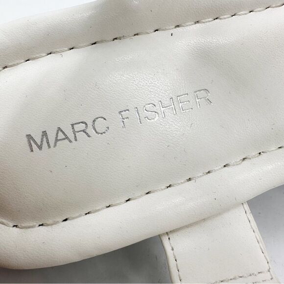 Marc Fisher Kizzy Sandal White Studded Platform Chunky Strap Sz 8 - Picture 7 of 11